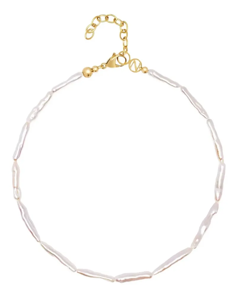 Nialaya Ravello Pearl Choker - Weiß Weiß