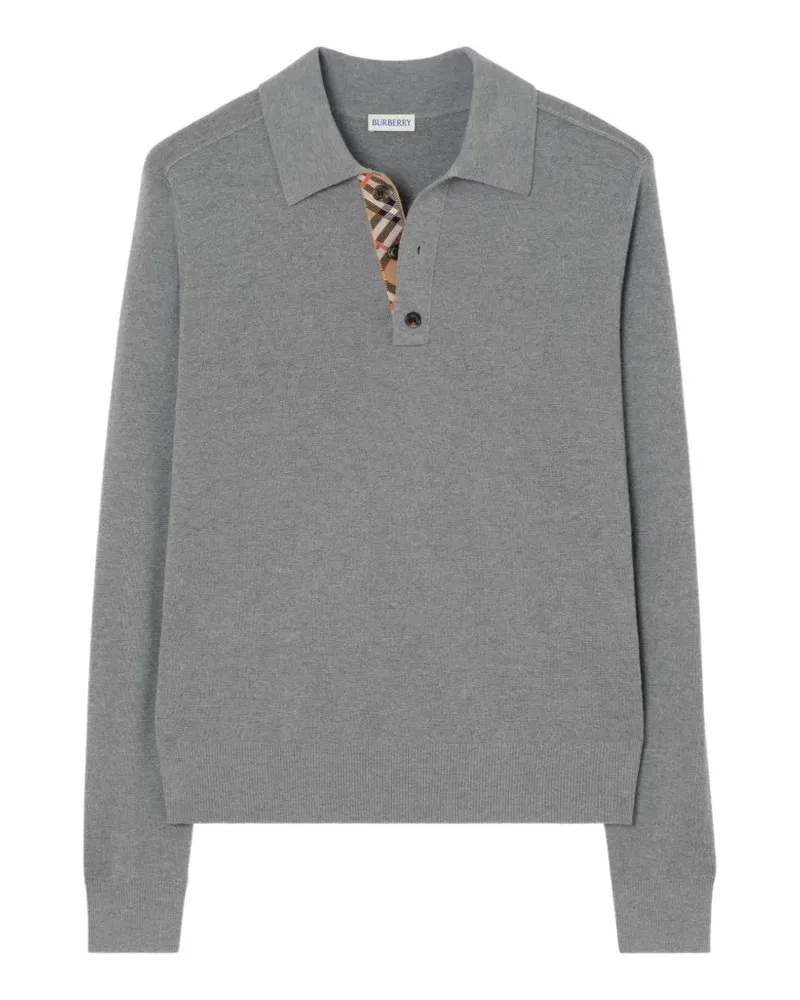 Burberry Langärmeliges Poloshirt - Grau Grau