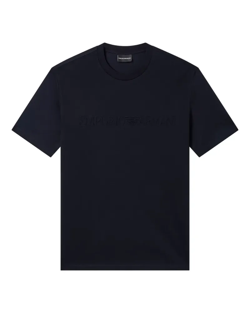Emporio Armani T-Shirt mit Prägung - Schwarz Schwarz
