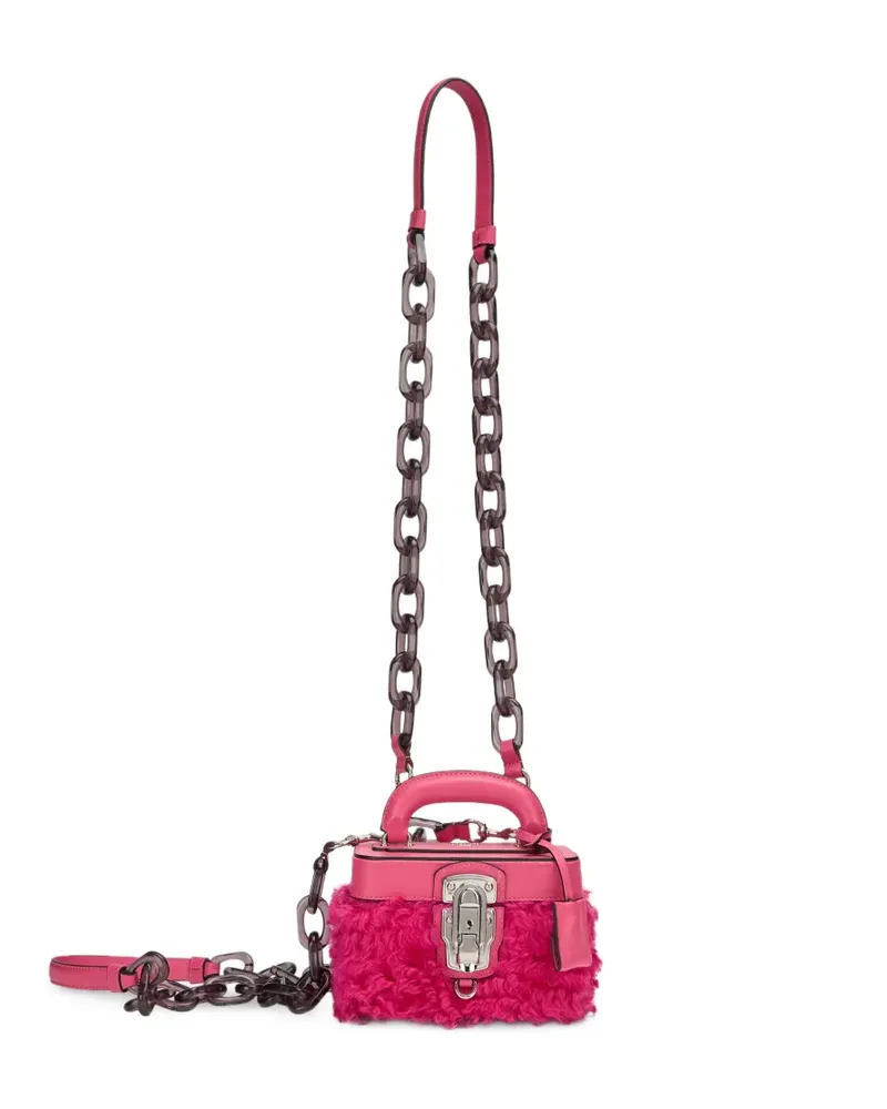 Moschino Schultertasche aus Leder - Rosa Rosa