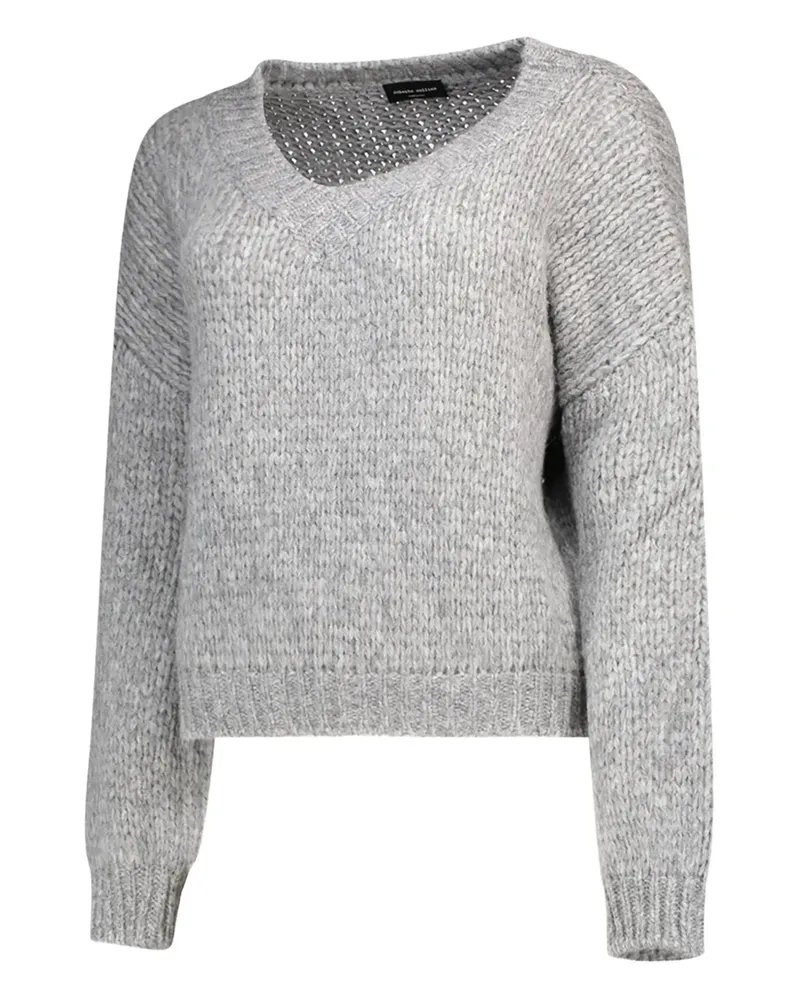 Roberto Collina v-neck long-sleeve knitwear - Grau Grau