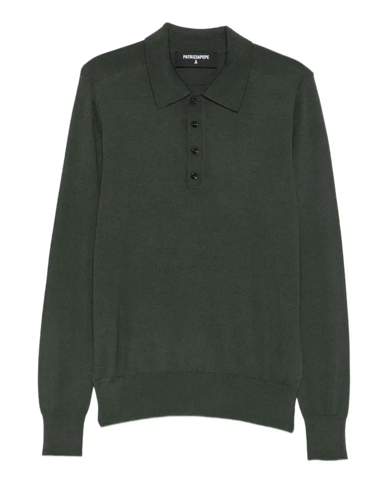 Patrizia Pepe Fein gestricktes Poloshirt - Grün Grün