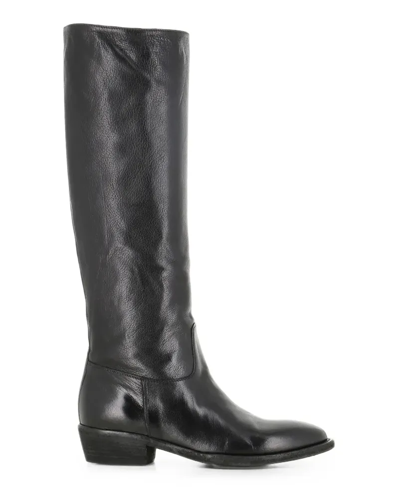 Officine Creative Italia side-zip knee-high boots - Schwarz Schwarz