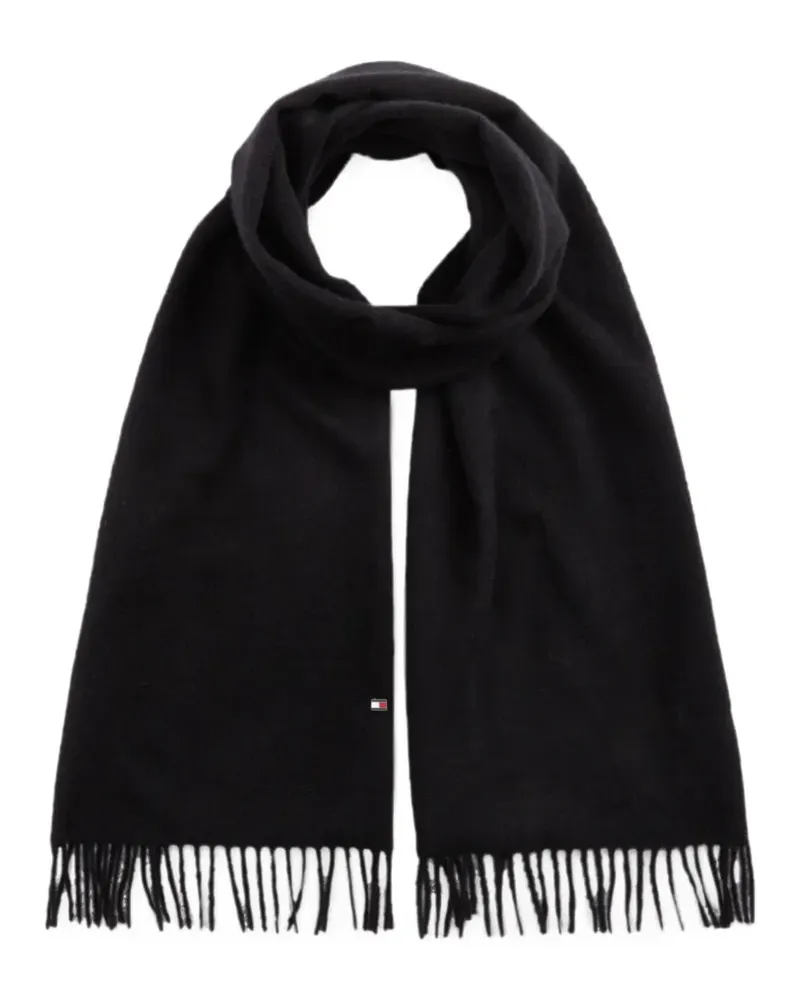 Tommy Hilfiger Schal mit Logo-Schild - Schwarz Schwarz