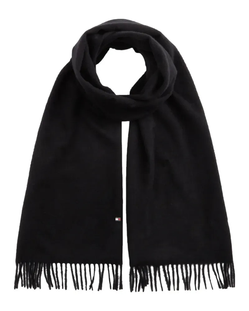 Tommy Hilfiger Schal mit Logo-Schild - Schwarz Schwarz