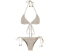 Bikini mit Polka Dots - Nude
