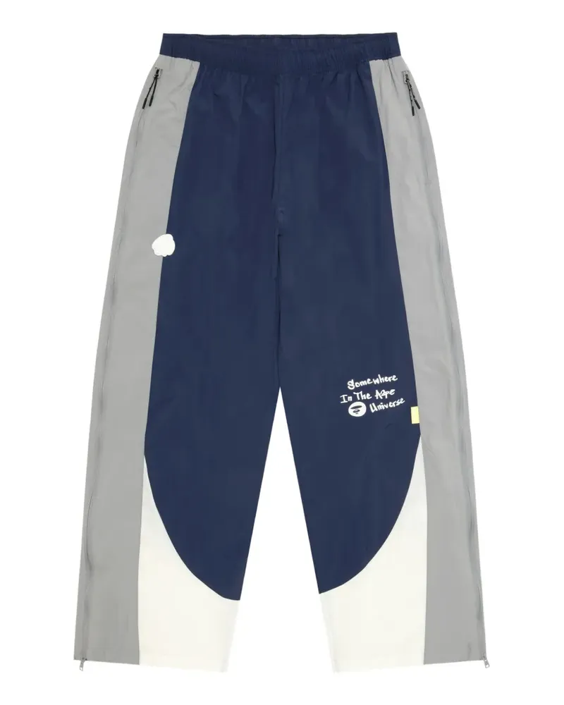 BAPE Aapeunvs Jogginghose in Colour-Block-Optik - Blau Blau