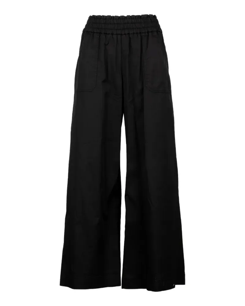 VIA MASINI 80 elastic-waistband trousers - Schwarz Schwarz