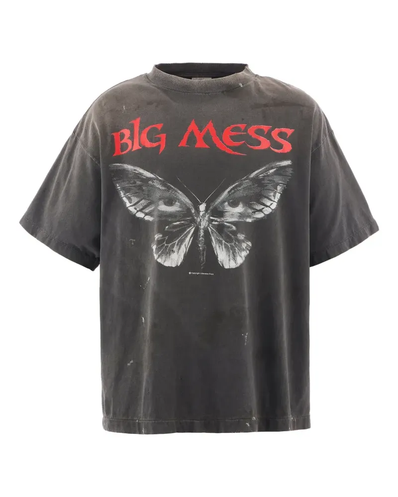 SAINT MXXXXXX T-Shirt mit Schmetterling-Print - Schwarz Schwarz
