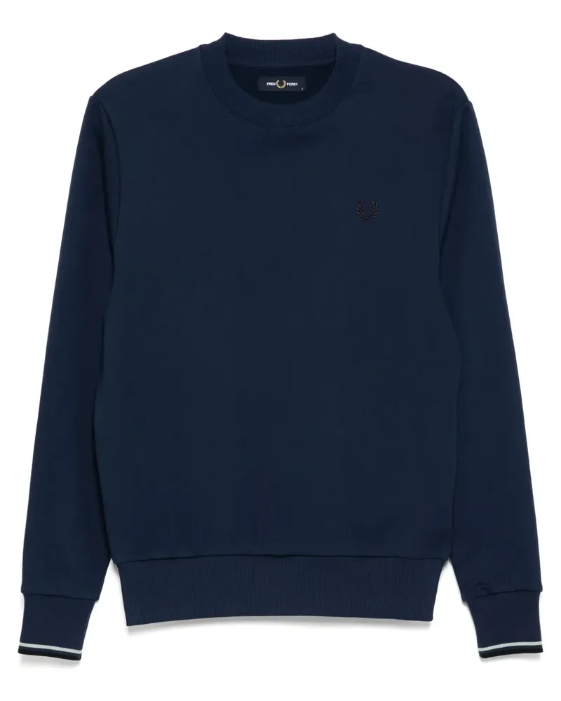 Fred Perry Sweatshirt mit Logo-Stickerei - Blau Blau