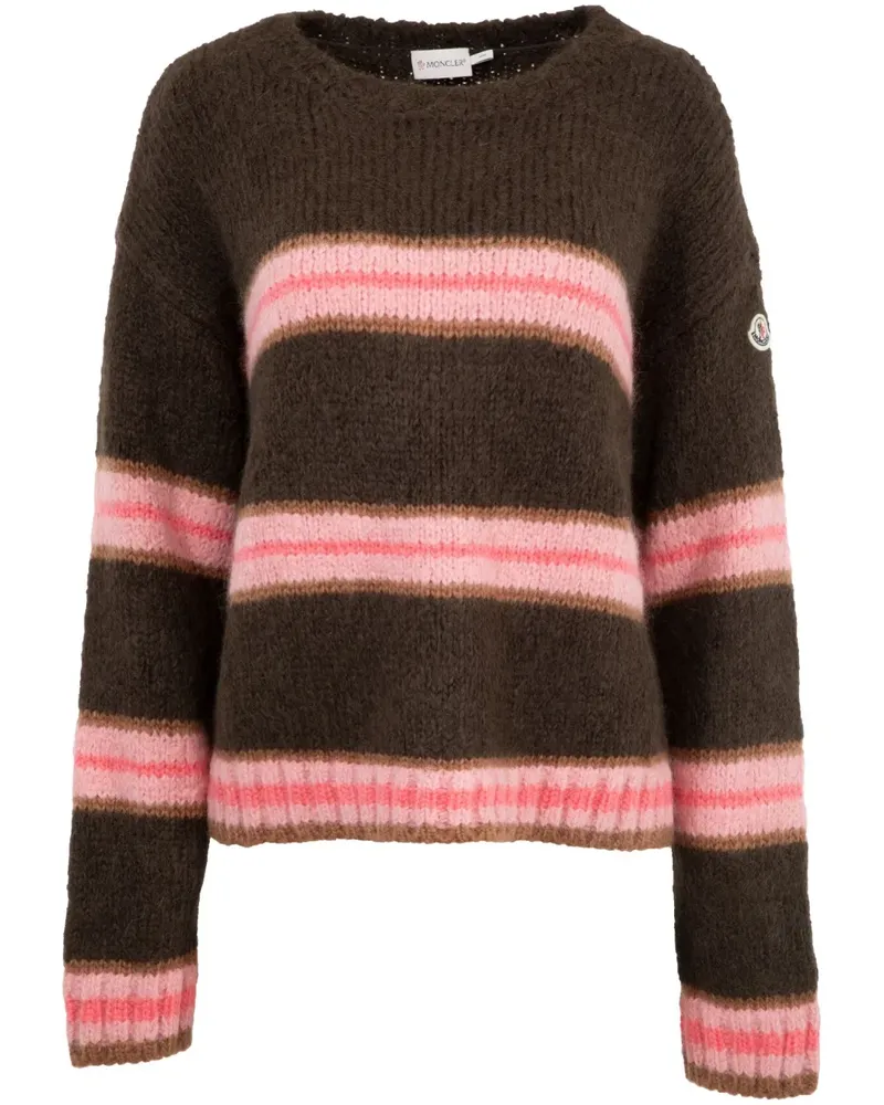 Moncler Gestreifter Pullover - Braun Braun