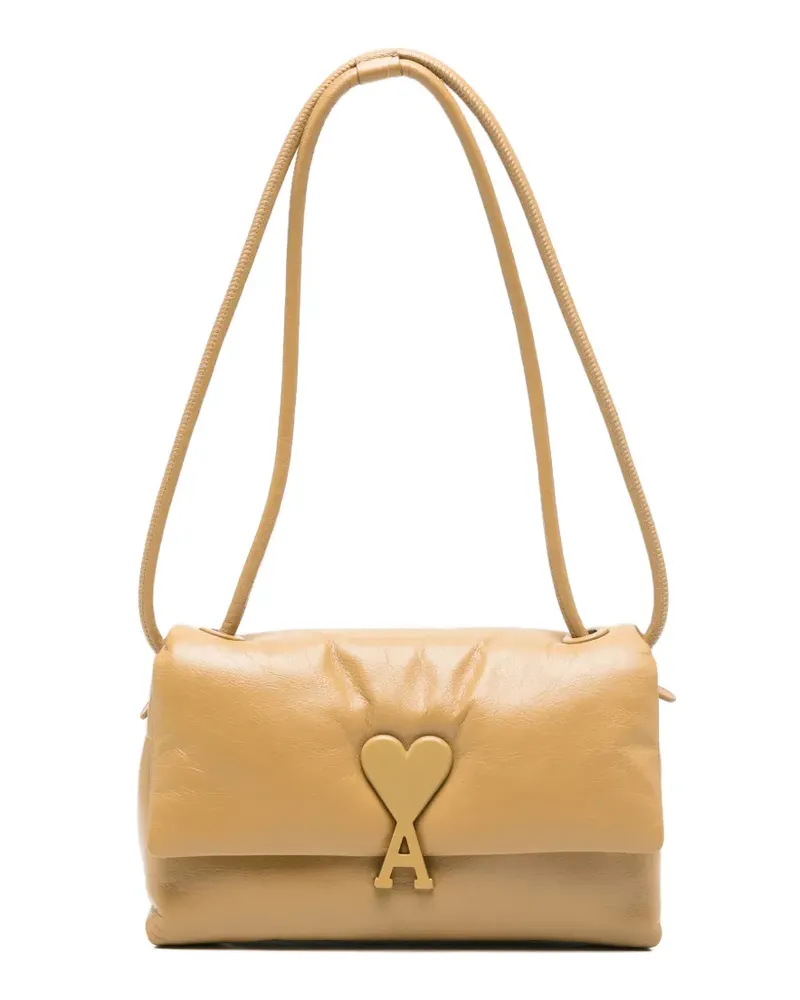 AMI Paris Voulez-Vous heart-embellishment tote bag - Gelb Gelb