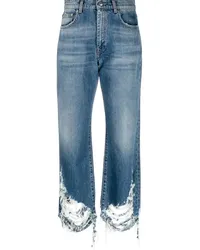 Stella McCartney Gerade Jeans im Distressed-Look Blau