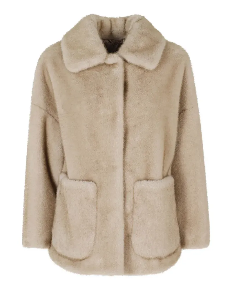 Herno Jacke aus Faux Fur - Nude Nude