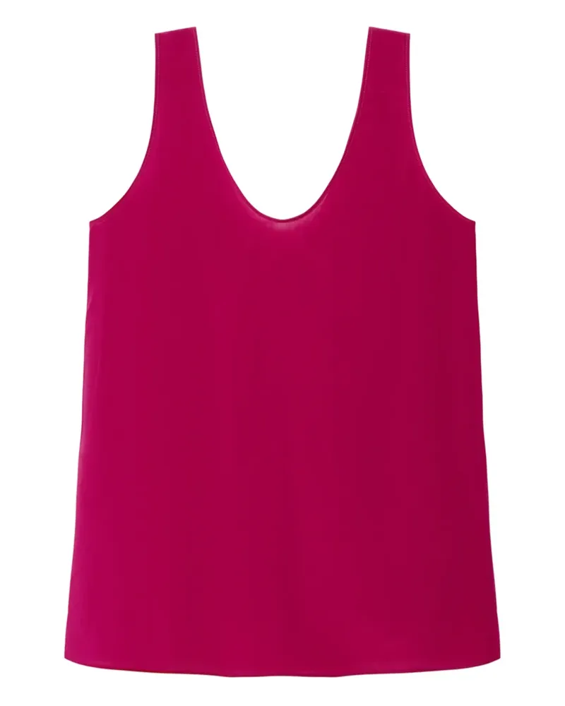 Another Tomorrow Trägershirt aus Seide - Rosa Rosa