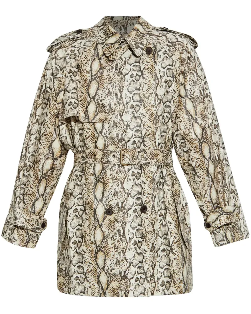Isabel Marant Trenchcoat mit Schlangen-Effekt - Nude Nude