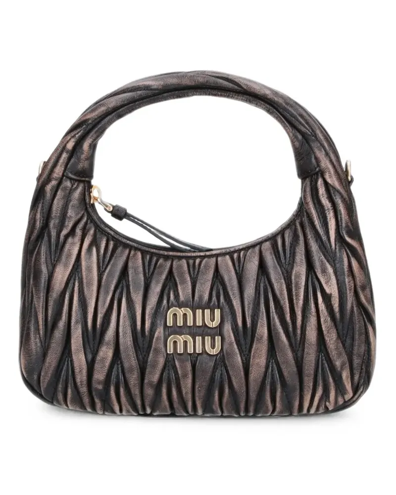 Miu Miu Wander Matelassé nappa leather bag - Braun Braun