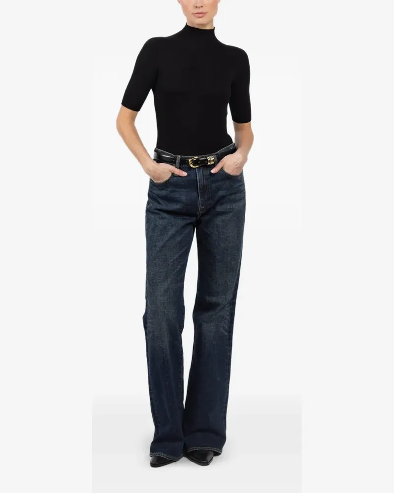 KONTATTO short-sleeves knit sweater - Schwarz Schwarz