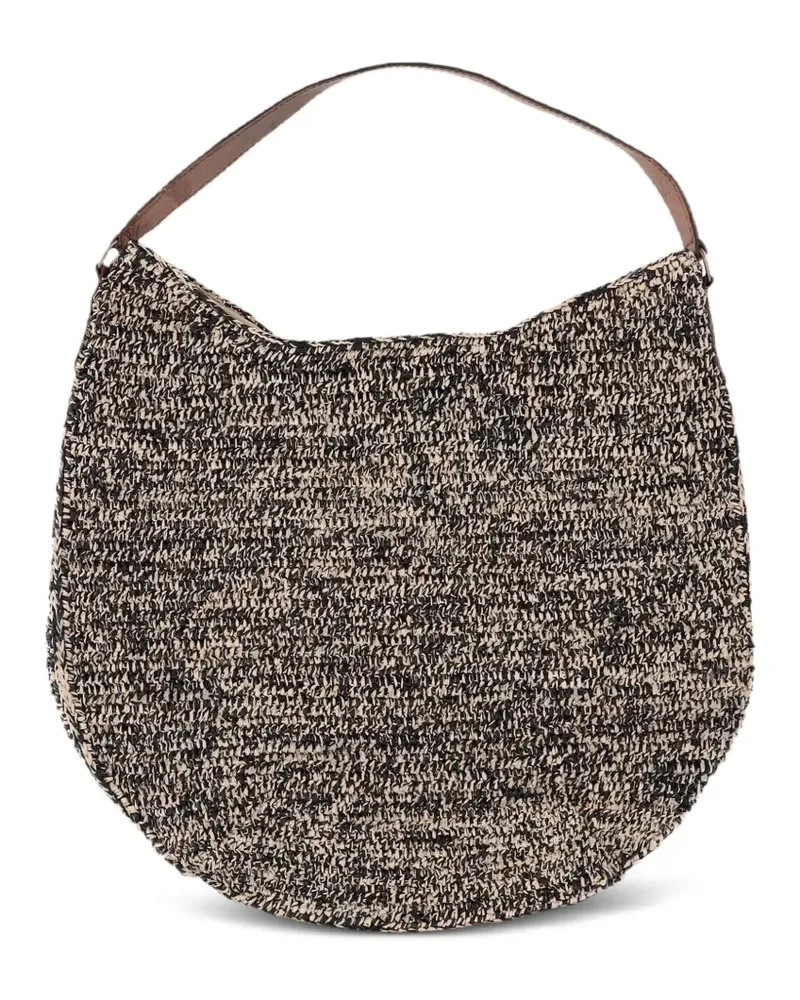 IBELIV Meva raffia shoulder bag - Nude Nude