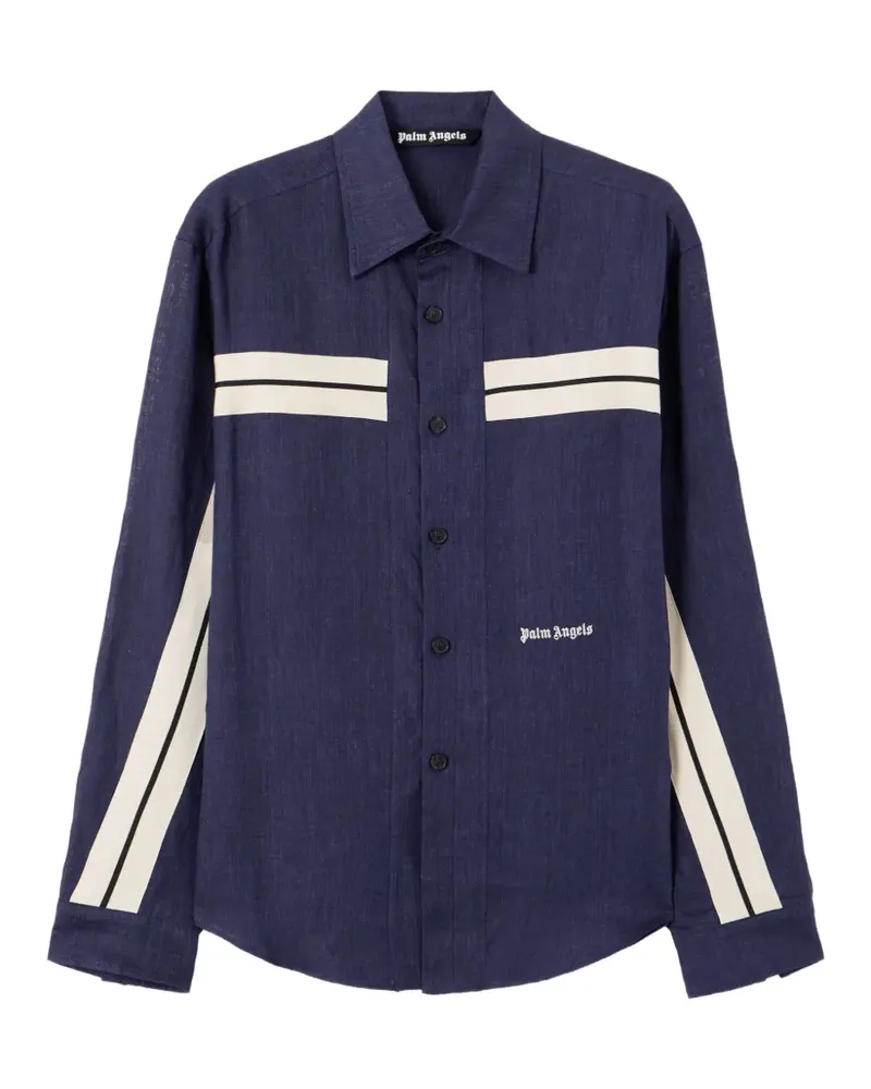 Palm Angels Hemd mit Logo-Stickerei - Blau Blau