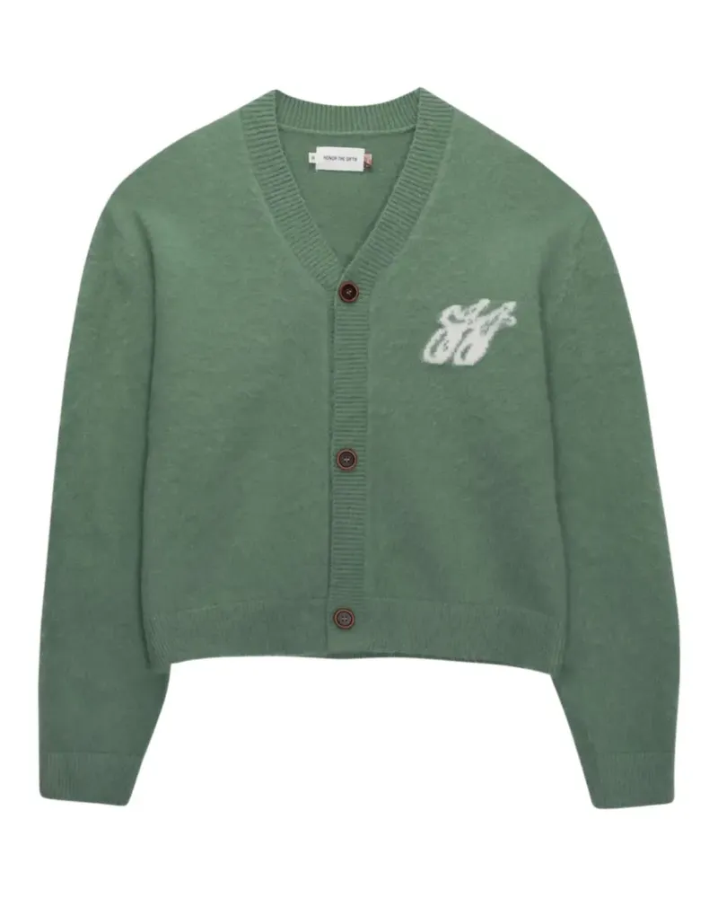 Honor The Gift Cardigan mit V-Ausschnitt - Grün Grün