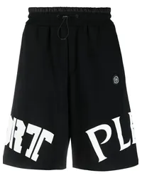 Philipp Plein Joggingshorts mit Logo-Print Schwarz