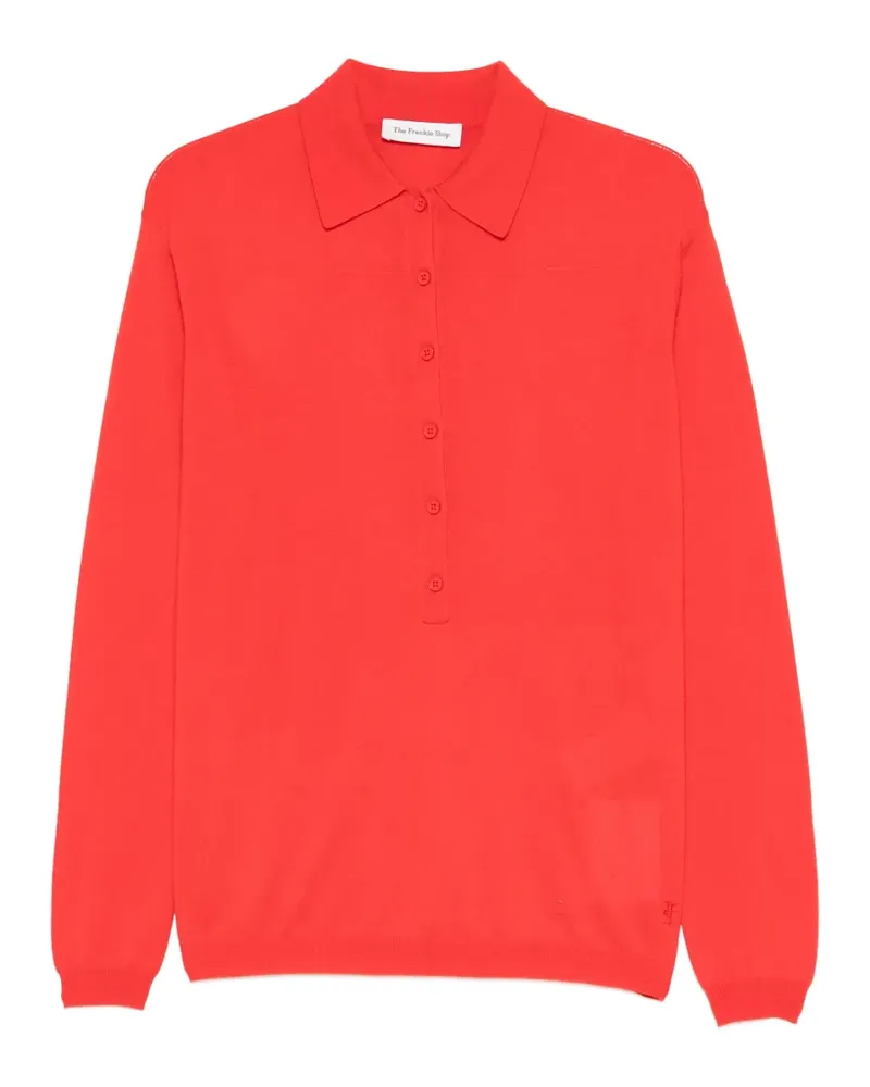 FRANKIE Shop buttoned long-sleeve sweater - Rot Rot