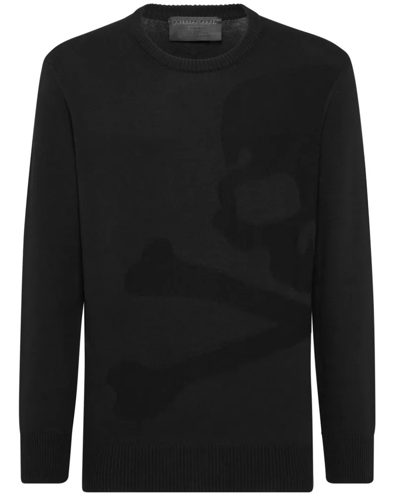 Philipp Plein Skull&Bones Pullover - Schwarz Schwarz