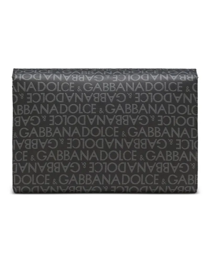 Dolce & Gabbana Schultertasche mit Logo-Print - Schwarz Schwarz