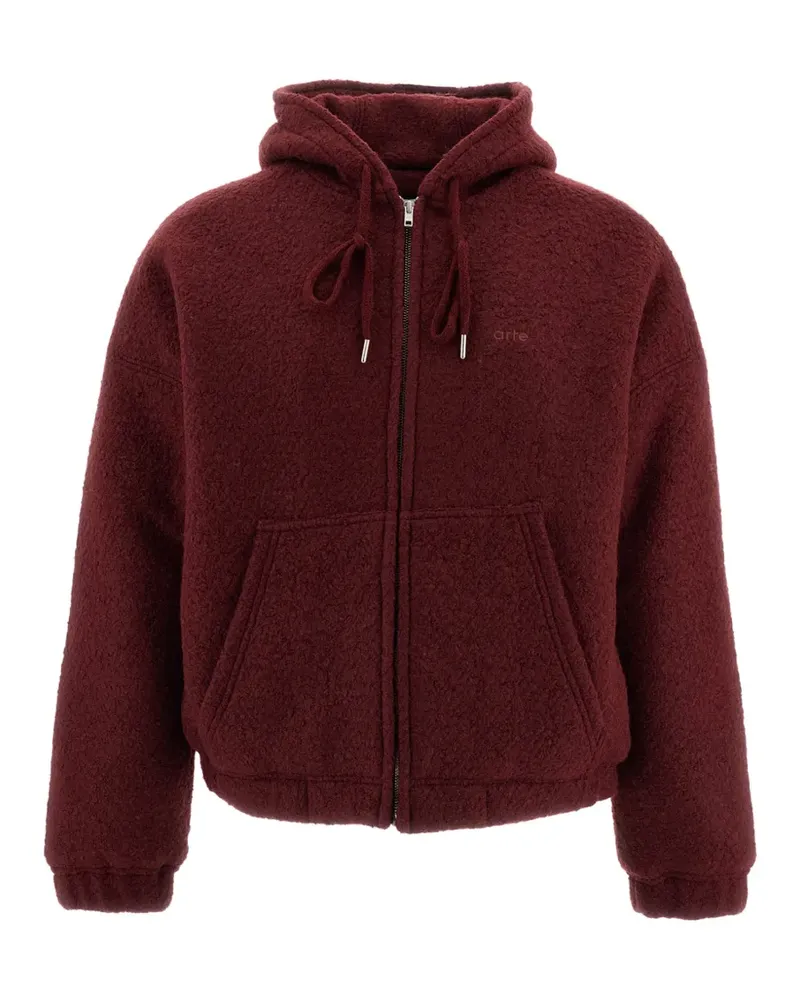 Arte Antwerp Boiled bouclé zip-up jacket - Rot Rot