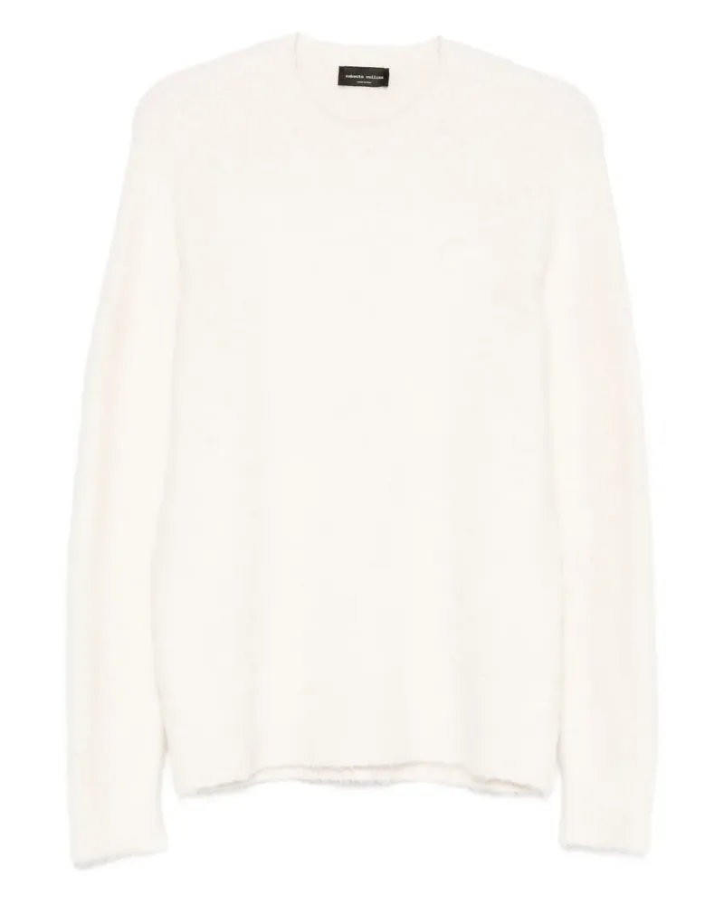Roberto Collina Pullover mit Rundhalsausschnitt - Weiß Weiß