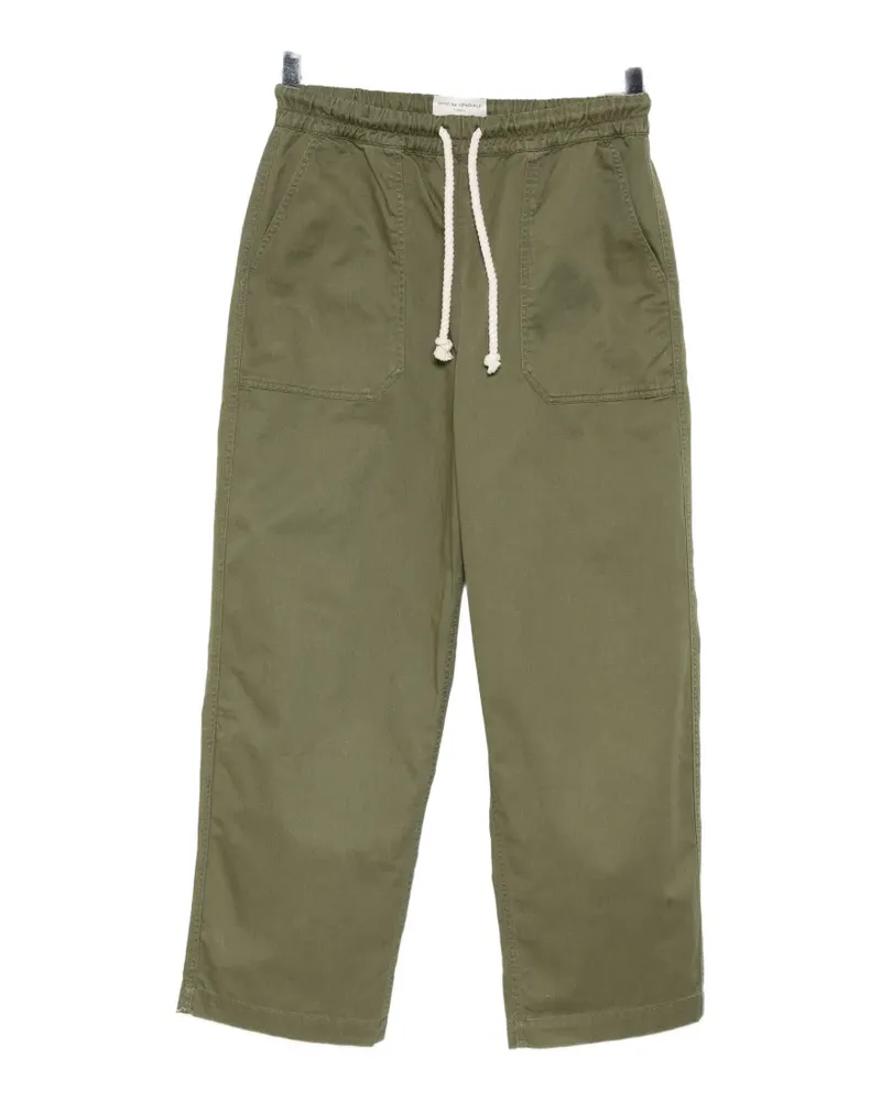 Officine Generale drawstring-waistband patch-pocket trousers - Grün Grün