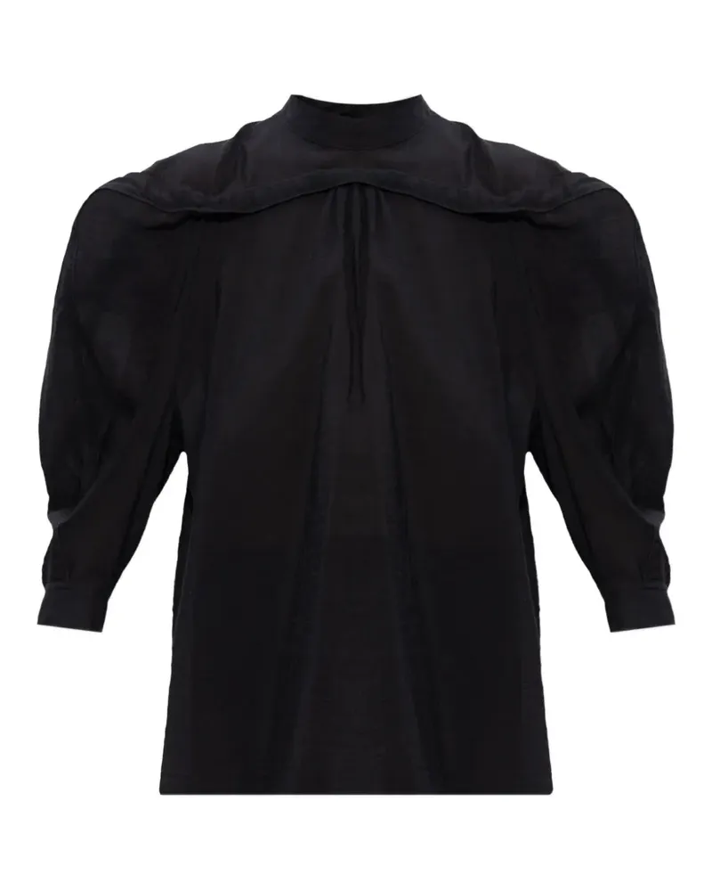 Issey Miyake puffed-sleeve blouse - Schwarz Schwarz