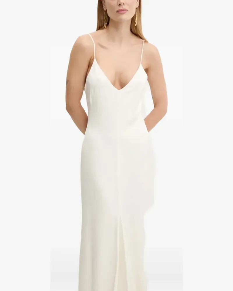 IVY & OAK Kleid mit V-Ausschnitt - Weiß Weiß