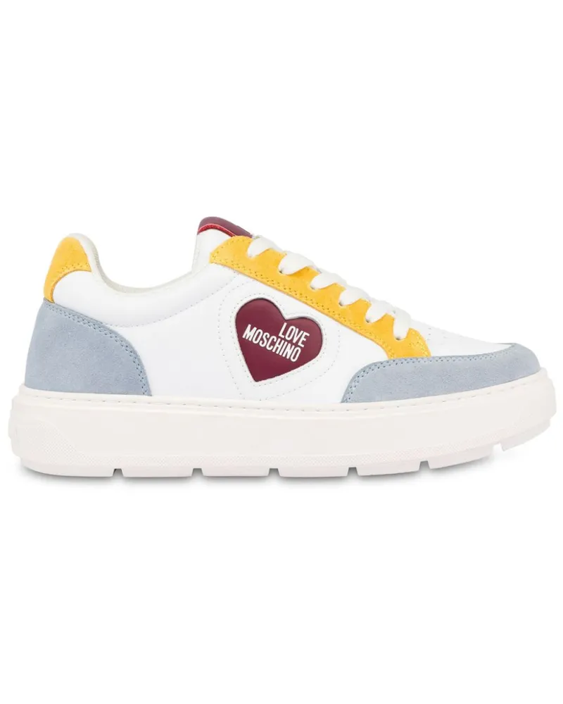Moschino Sneakers mit Logo-Patch - Weiß Weiß