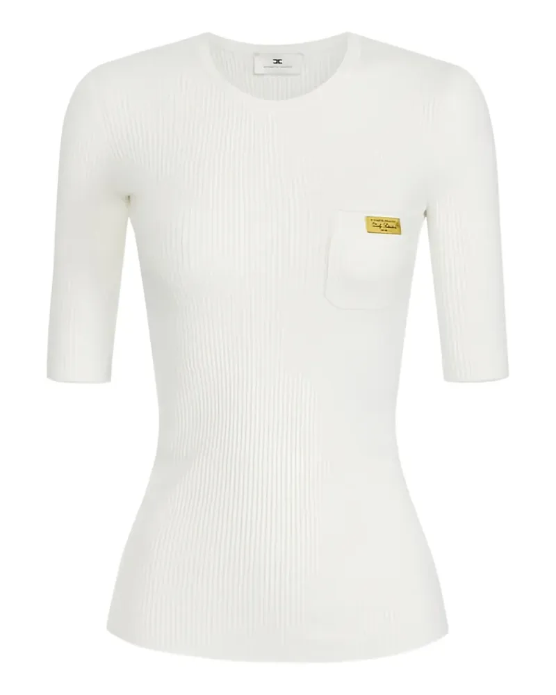Elisabetta Franchi logo-detail top - Weiß Weiß