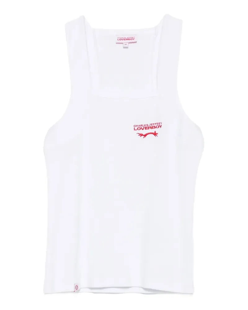 Charles Jeffrey Loverboy logo-embroidered vest - Weiß Weiß