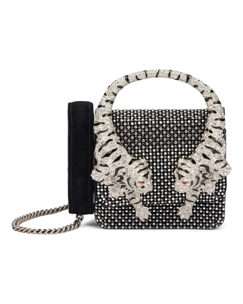 Roberto Cavalli Mini Roar Handytasche - Schwarz Schwarz