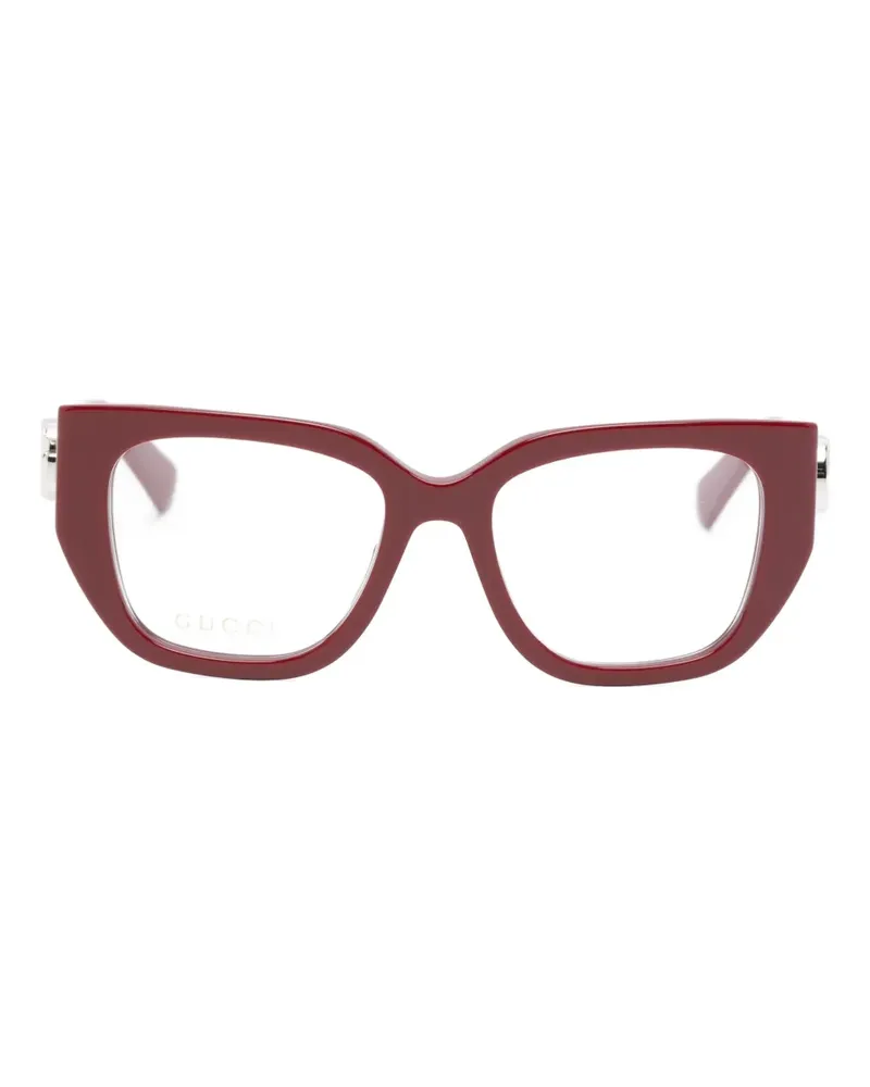Gucci Brille im Butterfly-Design - Rot Rot