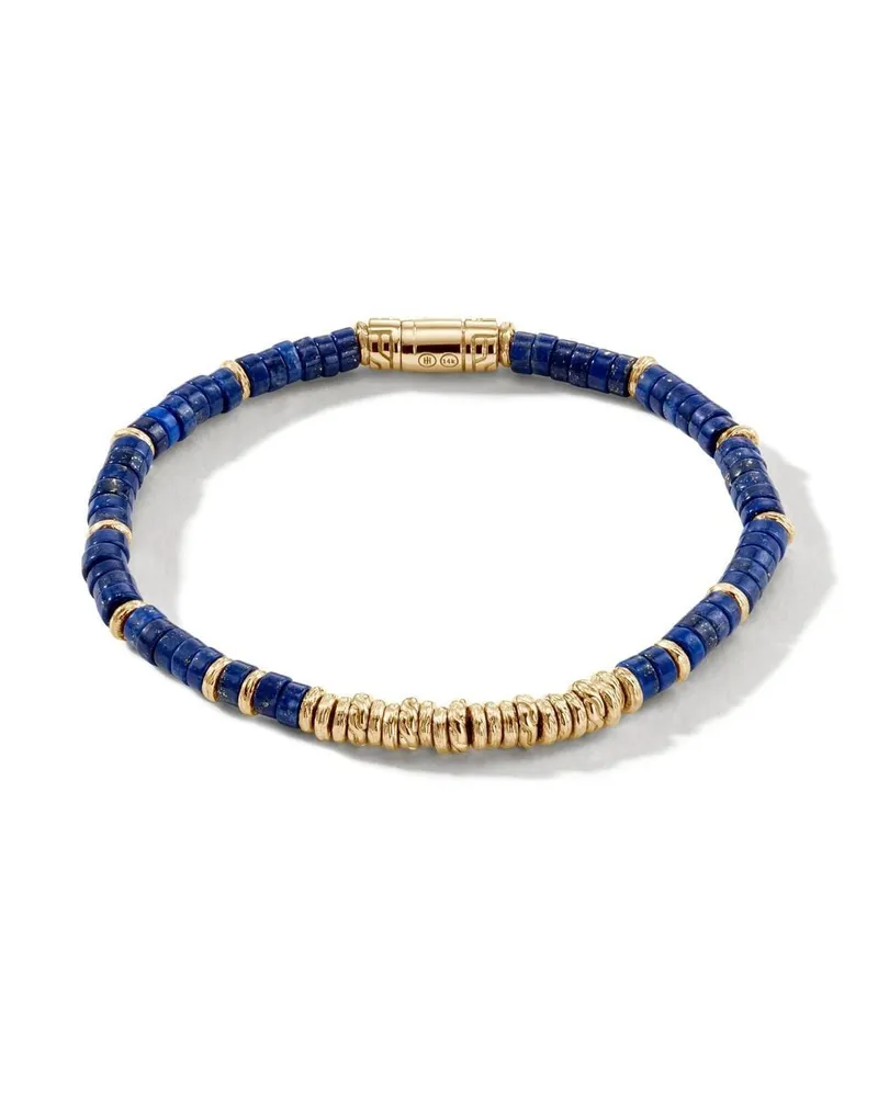 John Hardy 14kt Gelbgoldarmband mit Lapislazuli - Blau Blau