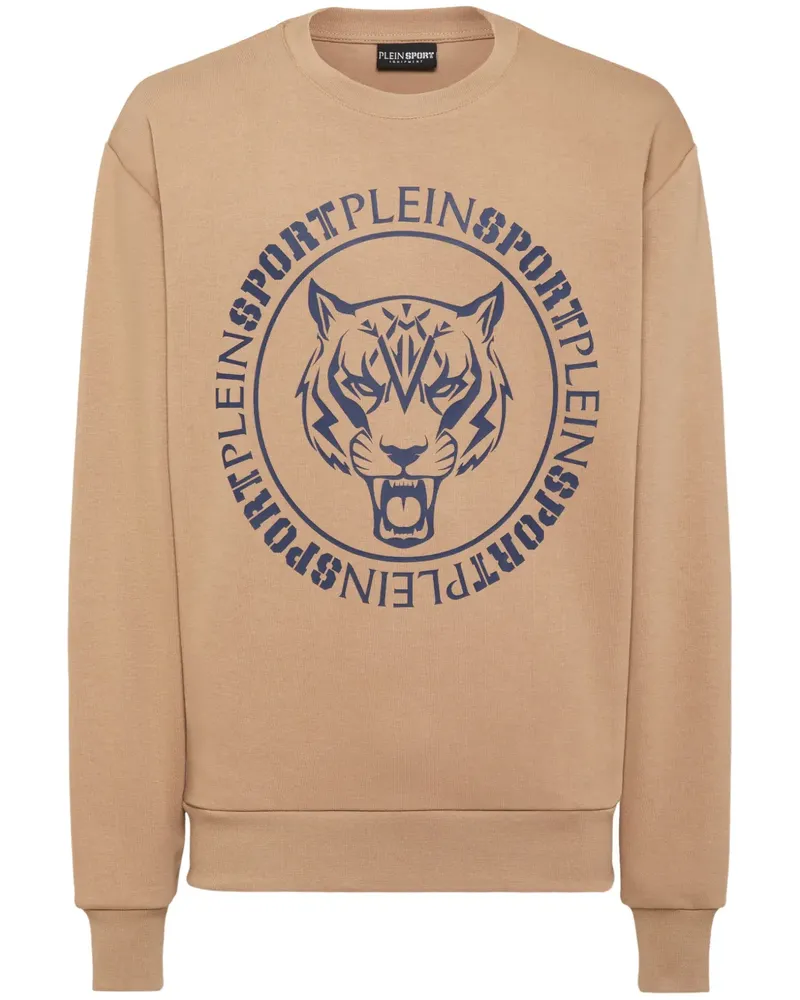 Philipp Plein Sweatshirt mit Tiger-Print - Braun Braun