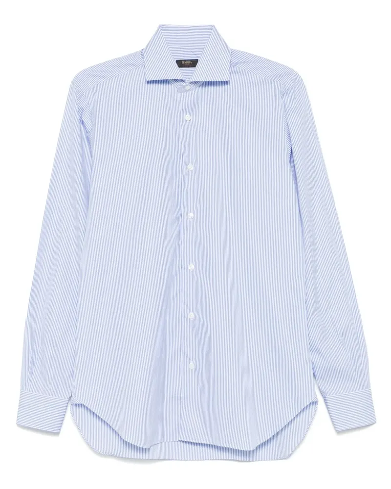 BARBA Gestreiftes Hemd - Blau Blau