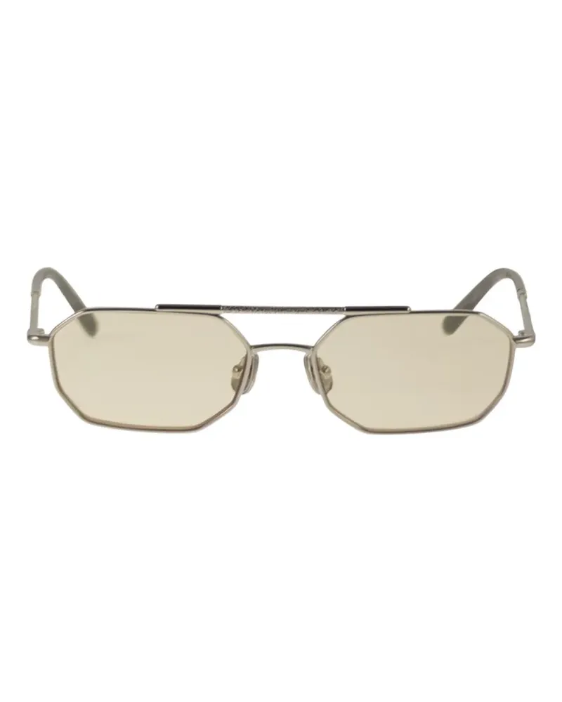 Brunello Cucinelli geometric titanium sunglasses - Silber Silber