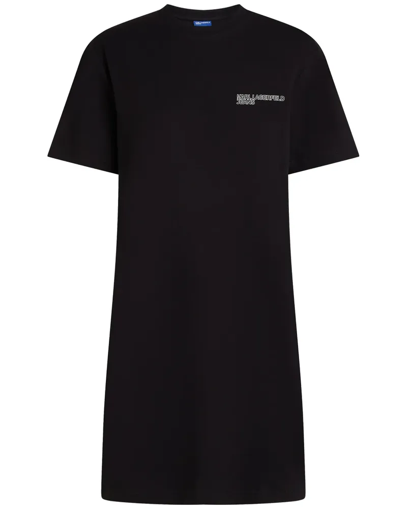 Karl Lagerfeld T-Shirtkleid mit Logo-Print - Schwarz Schwarz