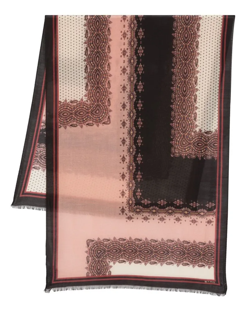 Etro Schal mit Paisley-Print - Schwarz Schwarz
