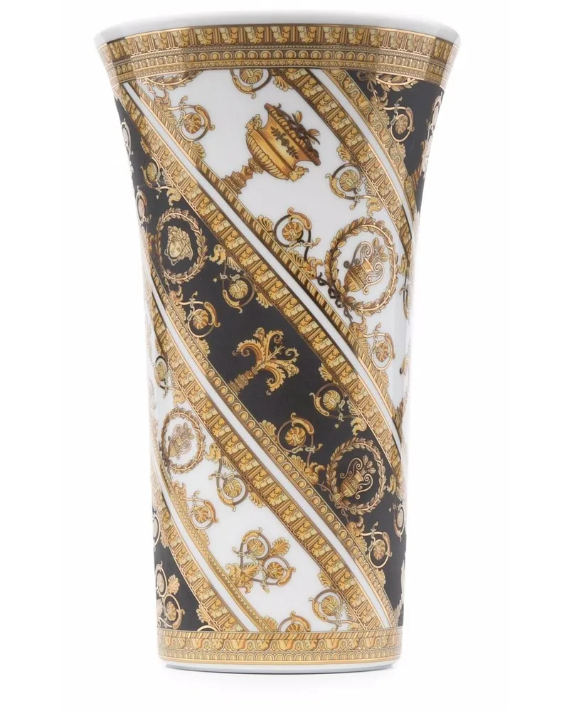 Versace Vase mit Barocco-Print - Gold Gold
