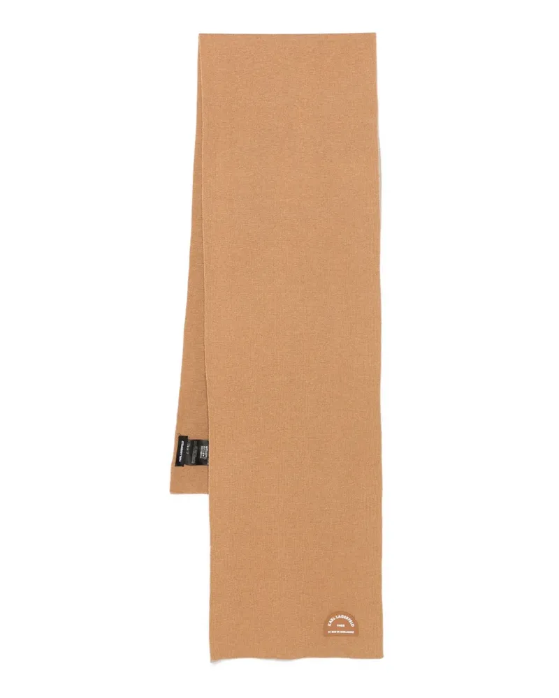 Karl Lagerfeld logo-patch scarf - Nude Nude