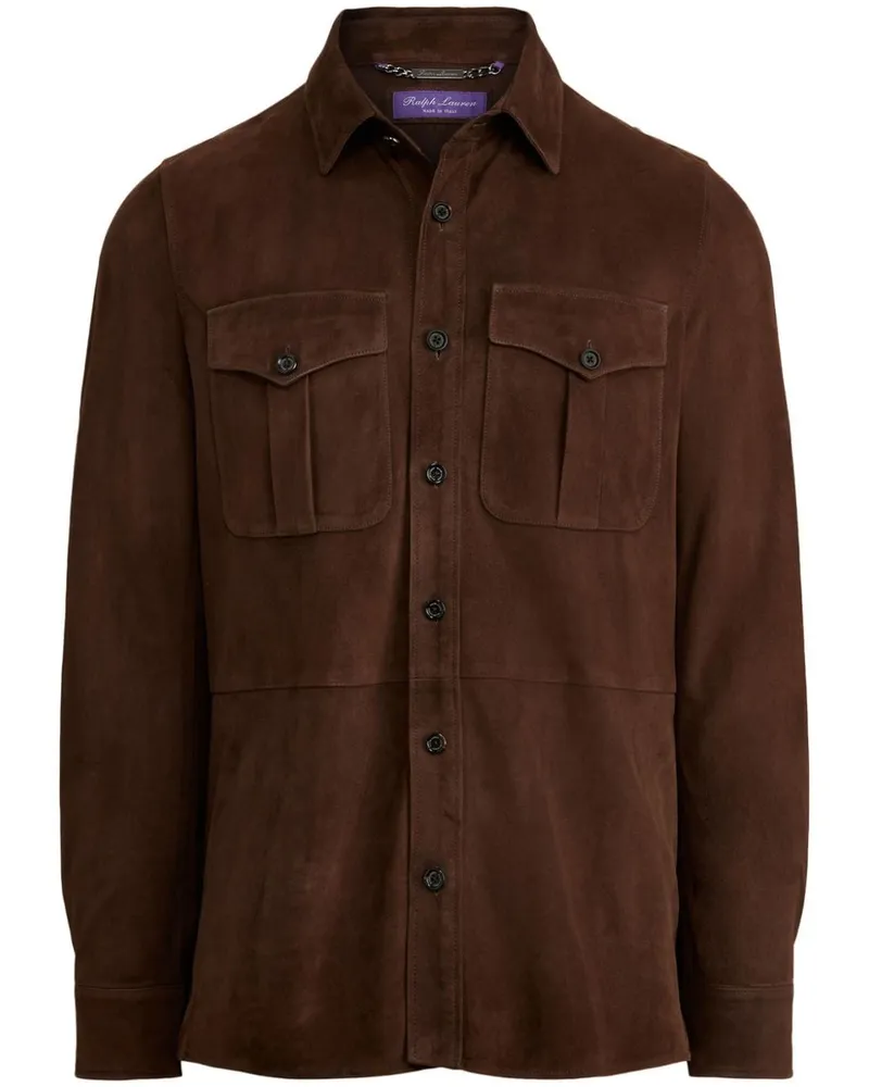 Ralph Lauren Barron Hemdjacke aus Wildleder - Braun Braun
