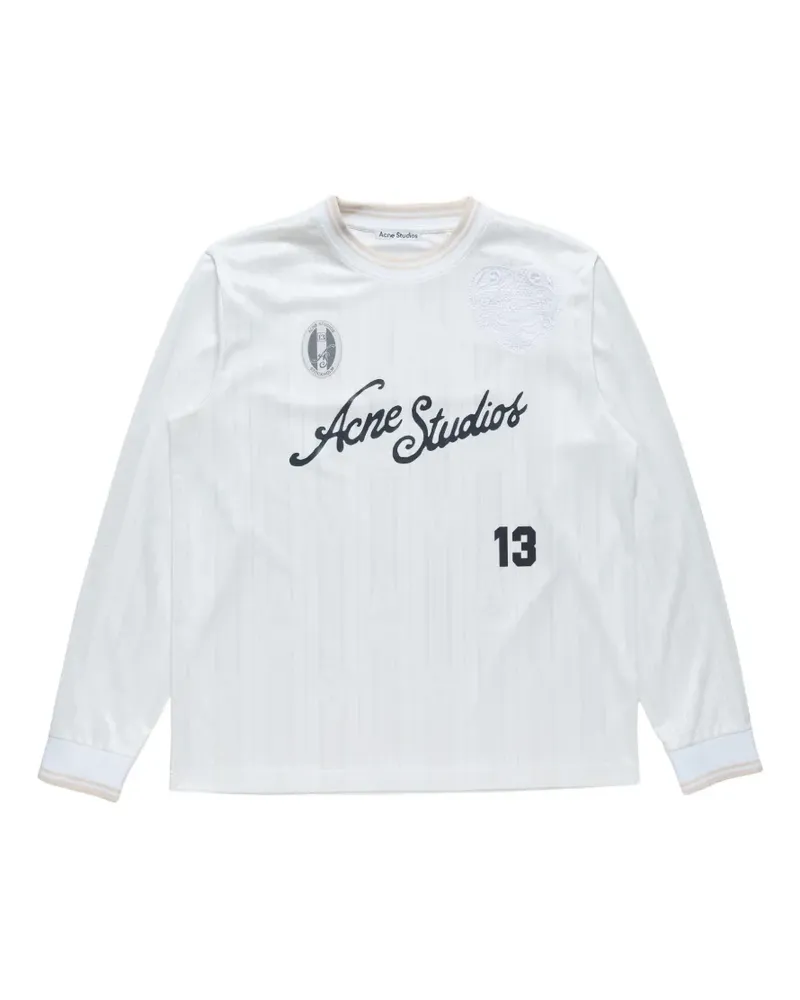Acne Studios Langarmshirt mit Print - Weiß Weiß