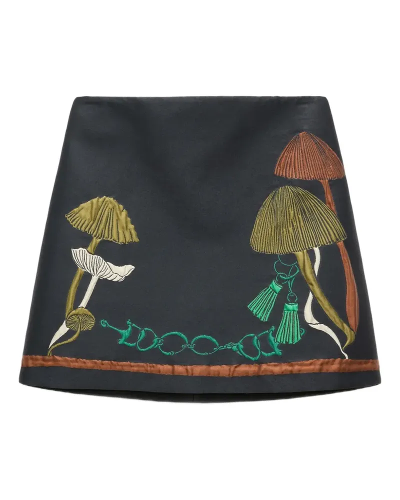 Dorothee Schumacher Trippy Garden embroidered mini skirt - Schwarz Schwarz